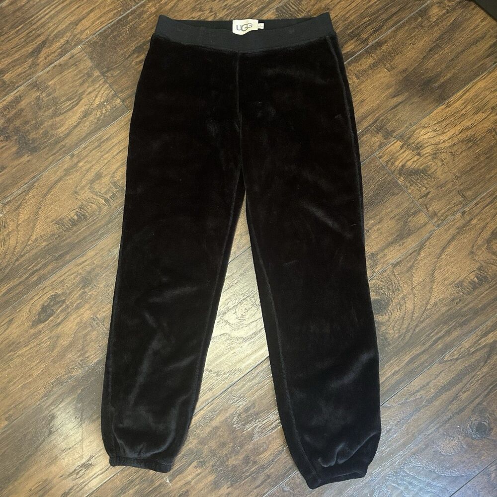 UGG Sadie Fleece Joggers Womenโs Small Cozy Soft Lightweight Black